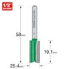 Trend Craft Pro 1/2" Shank Straight Router Cutter Bit -