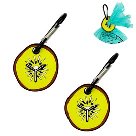 YUCHIYA Poop Bags Clips for Leashes Silicon Dog Poop Bag Holder Dispenser Hands-free Poop Bag Holders for Leashes Dog Walking Accessories Dog Leash Attachment for Hanging Used Dog Waste Bags(Kiwi)