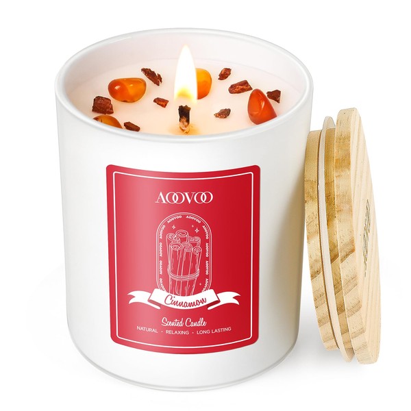 AOOVOO AOOVOO Cinnamon Scented Candles for Women - Aromatherapy Candle
