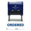 Ordered by Date Self Inking Rubber Stamp (Blue Ink) -