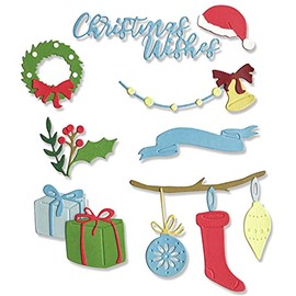 Sizzix Thinlits Die Set 20PK - Christmas Decorations, 664702, multicolor