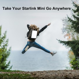 NEDUL Soft Silicone Case Protect and Portable for Starlink Mini, Starlink Mini Carry Travel Handle, Silicone Cover Shockproof, Anti-Drop Protection, Everyday Tear for Outdoor. (Black)