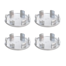 4pcs 54mm Dia Wheel Tyre Center Hub Caps Cover 6 Clips for Auto Vehicle (Chrome)