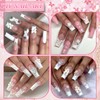 BELICEY 3D Nail Charms Set Aurora White Bow Flower Heart