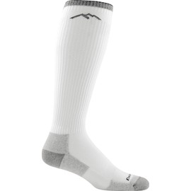 Darn tough Men's Merino Wool Westerner Over-the-Calf Light Cushion Socks-White,X-Large