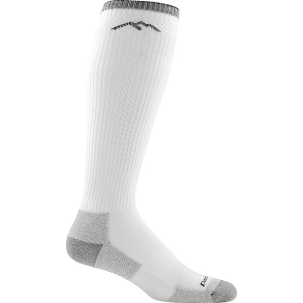 Darn tough Men's Merino Wool Westerner Over-the-Calf Light Cushion Socks-White,X-Large