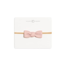 Colored Organics Baby Organic Cotton Dainty Bow Headband - Infant Girls - Ballet