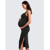 CRZ YOGA Women Butterluxe Sleeveless Tank Maternity Dress Split Ruched