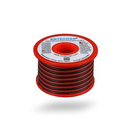 BNTECHGO 26 Gauge Silicone Wire Spool Red and Black Each 25ft 2 Separate Wires Flexible 26 AWG Stranded Tinned Copper Wire