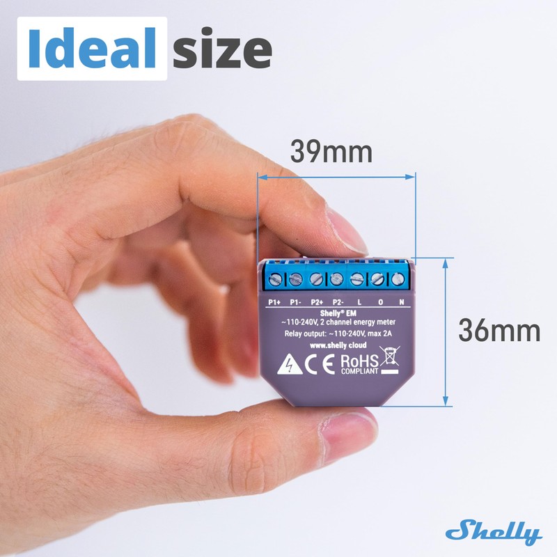 Shelly EM - WLAN Controlled Intelligent Energy Meter with Contactor