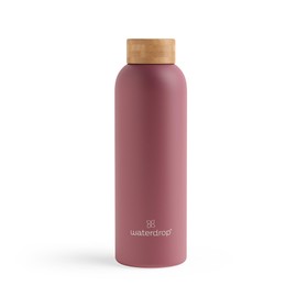 waterdrop® Steel Bottle 600ml isolierte Trinkflasche auslaufsicher | Thermosflasche 24h kalt, 12h heiß | doppelwandige Edelstahl Wasserflasche | bruchsicher | Kohlensäure geeignet