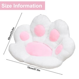 Cat Paw Cushion,Seat Cushion Cat Paw Cozy Paw Shaped Chair Cushion Cute Chair Cushion for Office Desk, Gamming Chair, Wheelchair, Car Seat, Sciatica, Tailbone Pain (White)