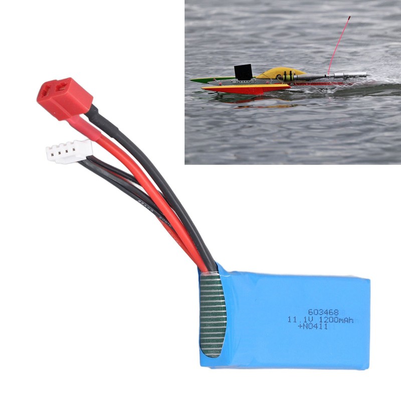 Remote Control Boat Battery Lightweight Safe 11.1V 1200mAh Battery Remote