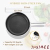Inqibee 12-Inch Hybrid Tri-Ply Stainless Steel Sauté Pan,Non-stick Frying Pan