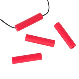 Chewigem Sensory Chew Chubes Pendant - Chewlery Chewy Toy - Autism ADHD - Red