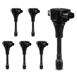 A-Premium 6PCS Ignition Coil Packs Compatible with Nissan & Infiniti Vehicles - V6 2.5L 3.5L - Altima 2007-2018, Pathfinder 2013-2020, Murano 2009-2021, Maxima Quest 350Z EX35 FX35 G35 Q50 QX60 M35