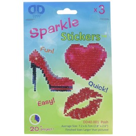 Needleart World Dotz Diamond Stickers Facet Art Kit Assorted Posh 3/Pkg, Multi