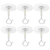 6 Pcs Adhesive Ceiling Hooks Heavy Duty Stainless Steel with