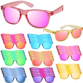 48 Packs Neon Party Sunglasses Bulk with UV 400 Protection for Kids Adults