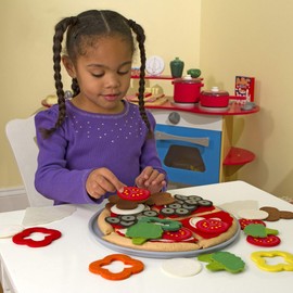 Melissa & Doug Felt Play Food Pizza Set, 29 x 29 x 3 cm