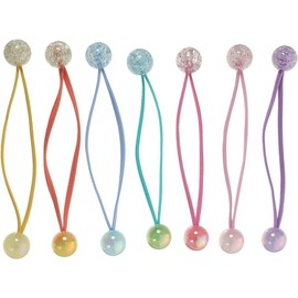 Alipis 14 Lazos Elásticos Para El Cabello Con Bolitas Dobles Lazos Decorativos Para El Cabello Soporte Para De Caballo Accesorios Para Niñas Pequeñas Uso Diario Y Fiestas