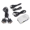 VGA to TV Composite Converter Box with Independent Adjustment for