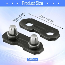 QOOWFEANIG 30pcs 3/8 (0.375") Chainsaw Chain Repair Kits Joining Links Stainless Steel Saw Chain Repair Kits for 050-058 Chain Master Links Preset &Tie Straps Chainsaw Tools Replacement