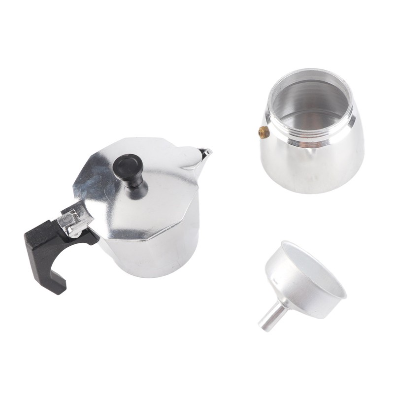 Stovetop Coffee Maker Coffee Boiler Pot Aluminum Octagonal Shape for