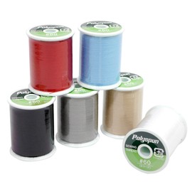 Fujix (フジックス) Poly Span 60 No. Yarn, 100m 6-Color Set, Sewing Thread