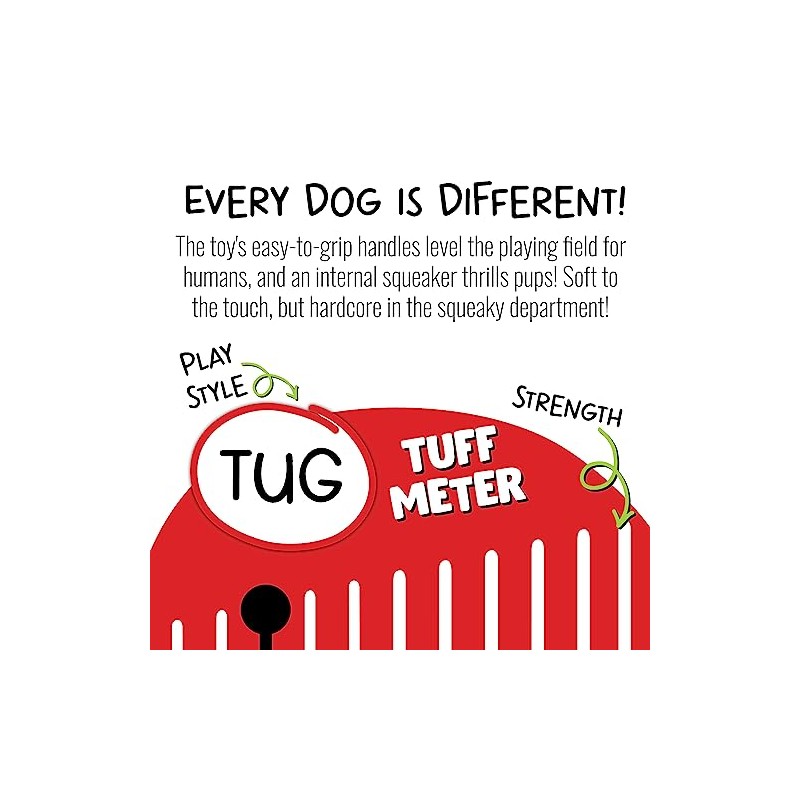 Jolly Pets Jolly Tug-a-Mal Cow Tug/Squeak Toy, Small