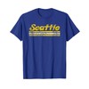 Seattle Washington Retro Vintage Weathered Stripe Throwback T-Shirt