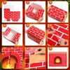 Fullhawl 3D Artificial Red Brick Cardboard Fireplace 39 x 35