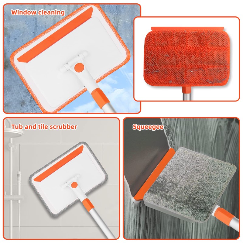 Qaestfy Wall & Baseboard Cleaner Mop Tool with 49'' Long