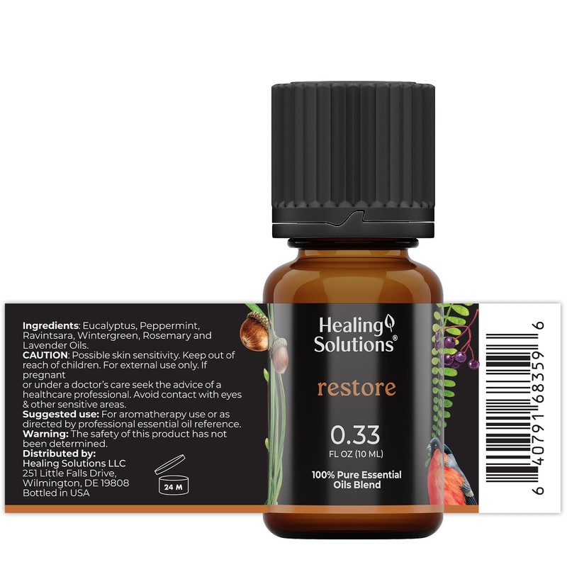 Healing Solutions Restore Blend Essential Oil - 0.33 Fluid Ounces