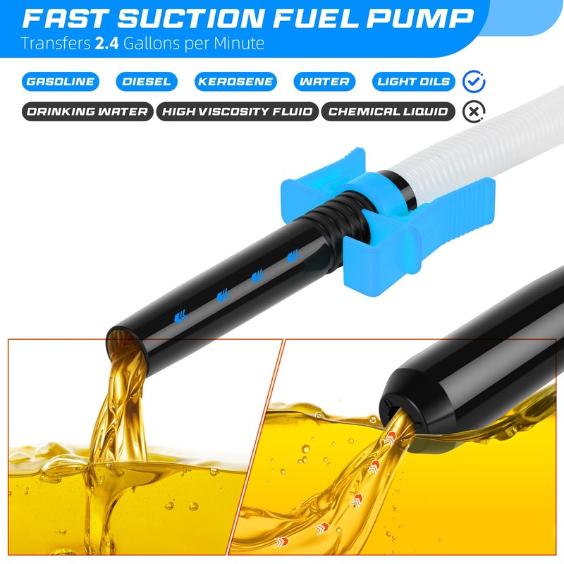 Portable Transfer Pump Battery Operated Electric Siphon Pump for Gas,