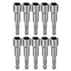 sourcing map 10pcs Hex Nut Driver Drill Bit 3/8" 6-Point