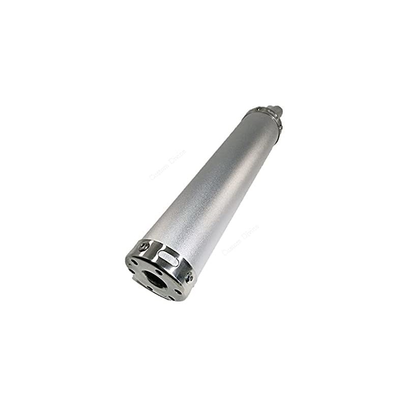2 Stroke 2st Chamber Muffler Silencer Silver Black Blue Red