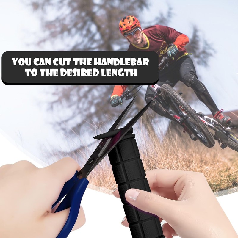 2 Pair Bike Handlebar Grips Soft Rubber Non-Slip Bicycle Handle