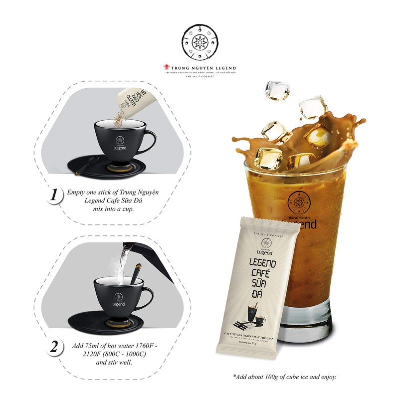 TRUNG NGUYÊN LEGEND Cafe SUA DA Instant Coffee Single Served
