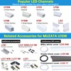 Muzata 20Pack 3.3FT/1M LED Channel Black Aluminum U Shape LED