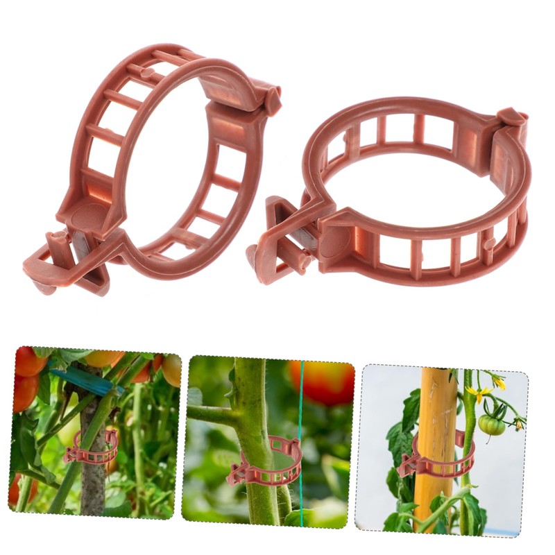 CAXUSD 1set Weatherproof Tomato Stem Support Clips Reusable Gardening Clips
