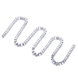 AD Beads 100 Pieces Natural Hematite Square Corn cuted Cube Loose Beads 16" for Necklace, Bracelet, Earring, Anklet Jewelry Making or Crafty Design (4x4mm, Metallic Silver)