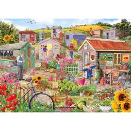 Life on the Allotment | 1000 Piece Jigsaw Puzzle | Village Harvest Puzzle | Sustainable Jigsaw Puzzle for Adults | Premium 100% Recycled Board | Great Gift for Adults | Gibsons Games
