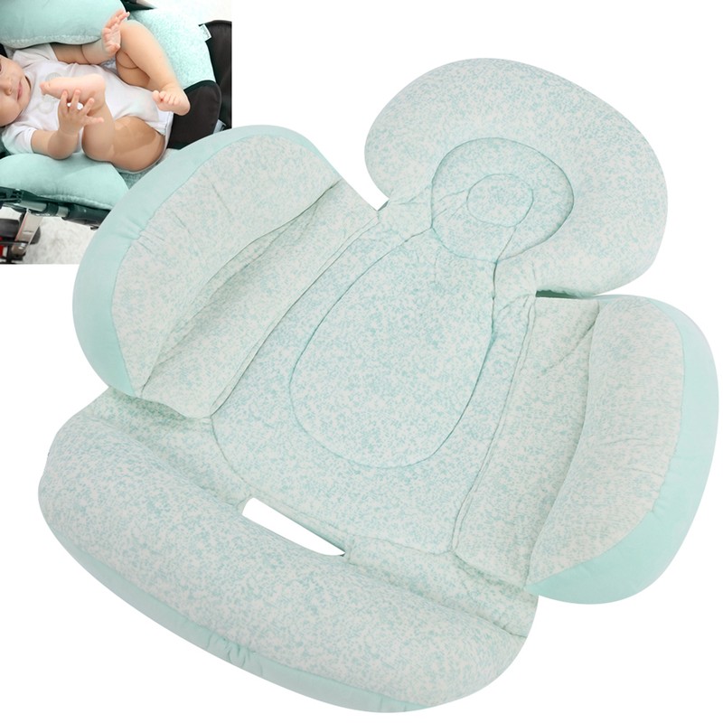 Baby Head Body Support Pillow Double Sided Newborn Stroller Pad