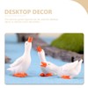 PRETYZOOM Miniature Goose Figurines 6pcs Mini Resin Goose Statues Fairys
