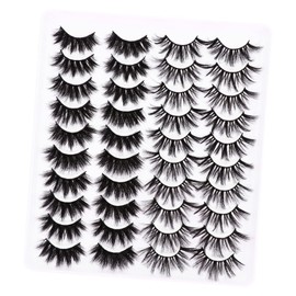 BIUDECO Eyelash Extension Kit 20 Pairs Women's False Eyelashes Lashes Thick Dense 3d Lashes Set