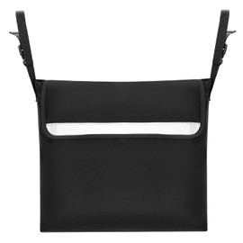 QWORK® Large Rear Wheelchair Bag with Reflective Stripes, 45 x 40 x 7.5 cm, Waterproof Bag Made of Waterproof 420D Oxford Fabric