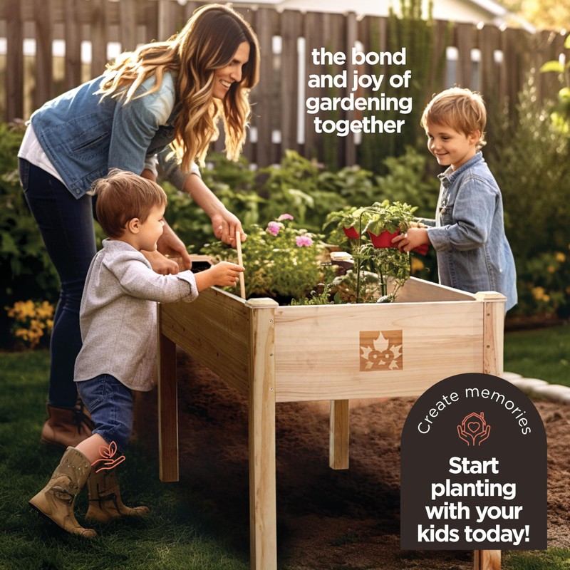 Maple99 Raised Garden Bed with Legs 48x24x30 - Natural Cedar