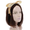 Elegant Large Velvet Bow Headband - Tan