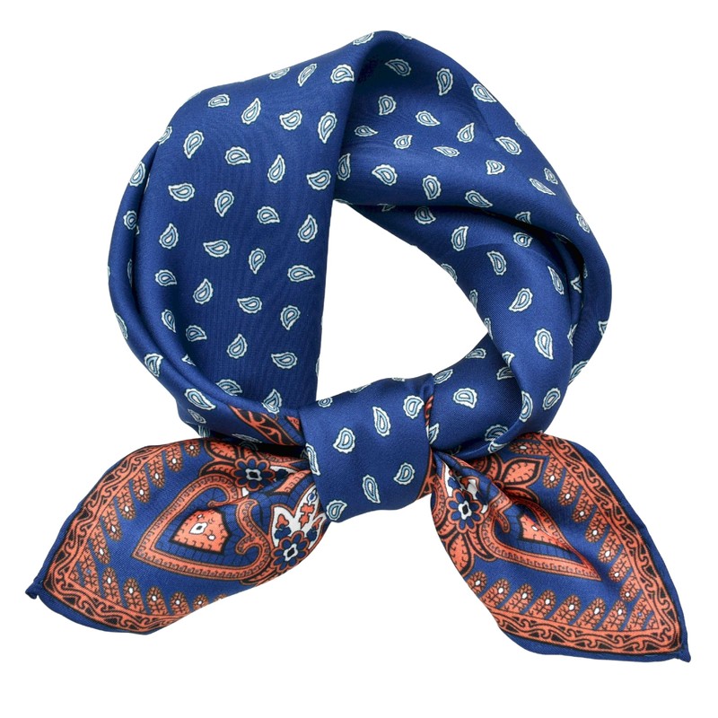 Prettystern Unisex Hand-Rolled Silk Neckerchief Silk Neckerchief Bandana Headscarf Small